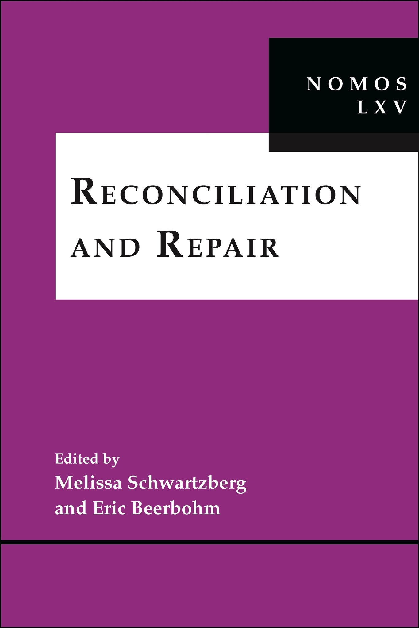 Cover image for Reconciliation and Repair ISBN 9781479822560